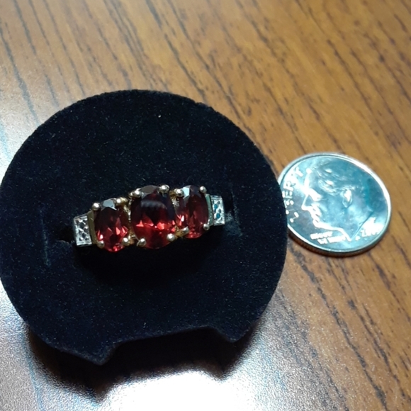 🌷NWT! Genuine Mozambique Garnet 14 it Gold/.925 - Picture 5 of 8